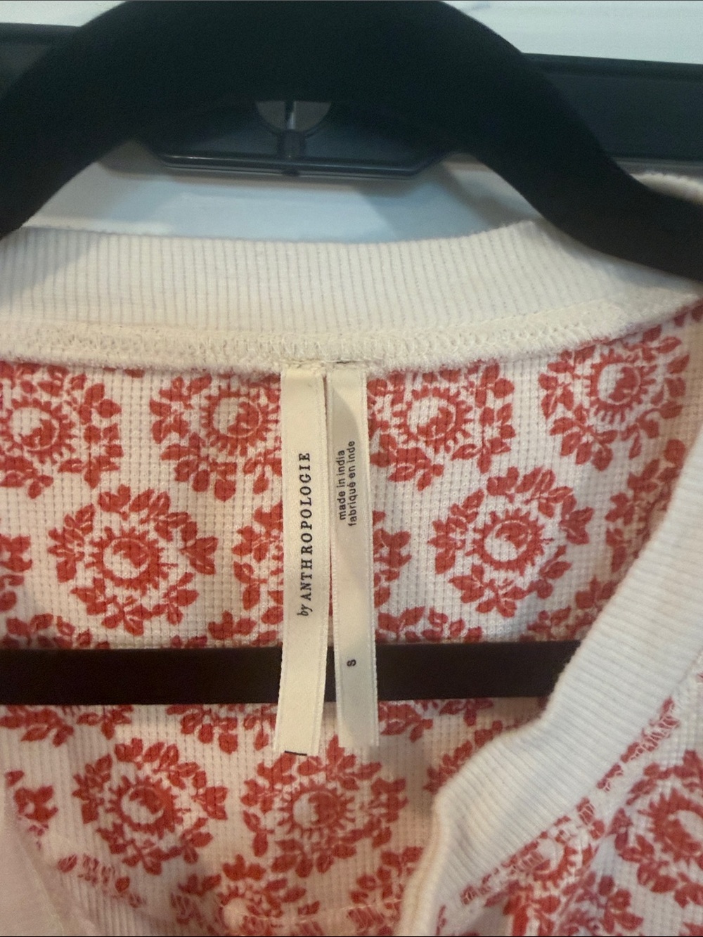 By Anthropologie Long-Sleeve Waffle Knit Pyjama set small - Picture 4 of 9